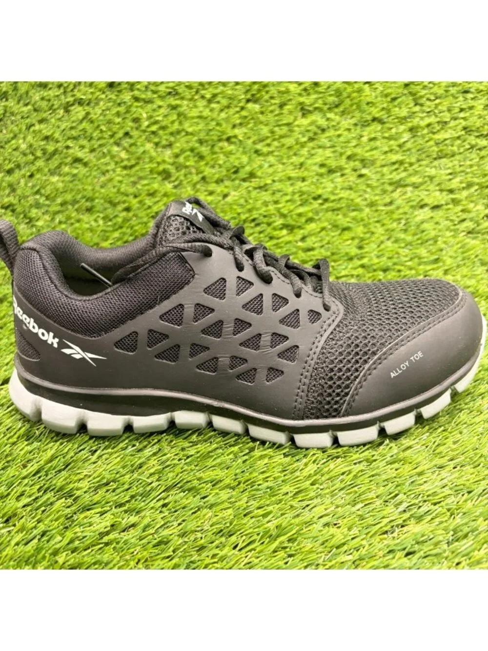 Reebok Sublite Cushion Womens Size 9W Mens 7W Black Alloy Toe Safety Work Shoes